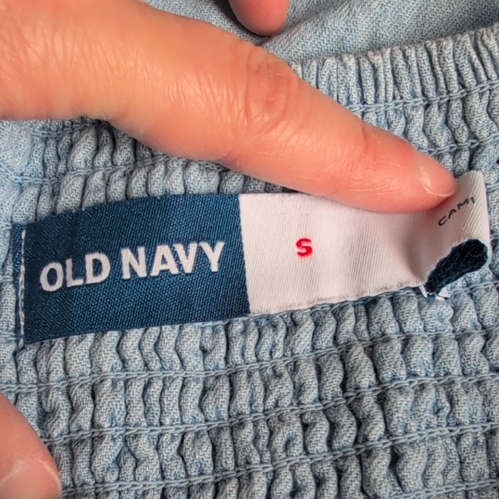 Old Navy Blue Ruffled Smocked Sundress - Picture 2 of 4